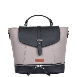 Women's Mauve Colour Vegan/PU Leather Backpack – Stylish Daypack with Top Handle